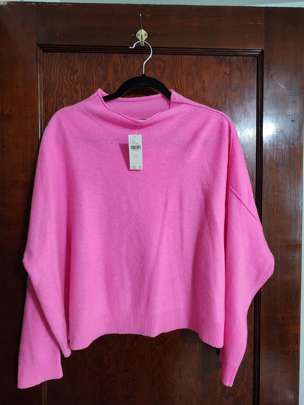 NWT Anthropologie Pilcro Alani 100% Cashmere Mock-Neck Sweater XL